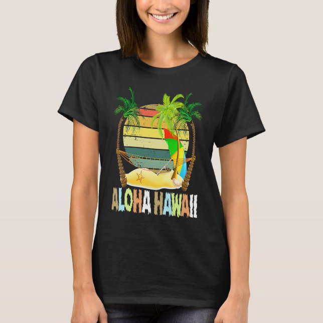 Aloha Hawaii matching Hawaiian outfits for the fam T Shirt (Framsida)