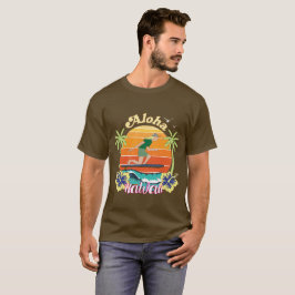 Aloha hawaii med hibiskusblommor t shirt