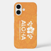 Aloha Hawaii med Orange Hibiscus Phone Case