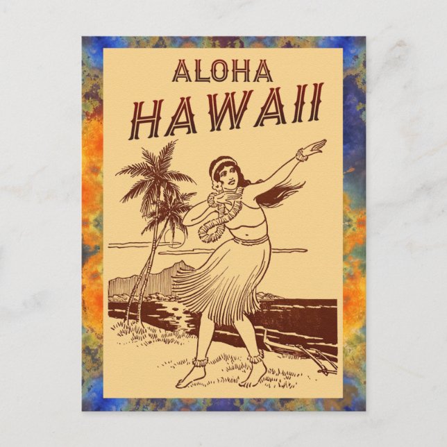Aloha Hawaii!  Meddelande Vykort (Framsida)