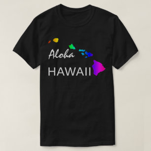 ALOHA - HAWAII-ÖARNA NEON RAINBOW T SHIRT