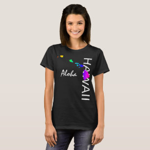 ALOHA - HAWAII-ÖARNA NEON RAINBOW T SHIRT