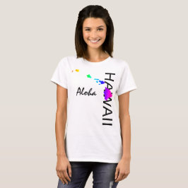 ALOHA - HAWAII-ÖARNA NEON RAINBOW T SHIRT