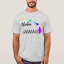 ALOHA - HAWAII-ÖARNA NEON RAINBOW T SHIRT