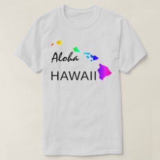 ALOHA - HAWAII-ÖARNA NEON RAINBOW T SHIRT