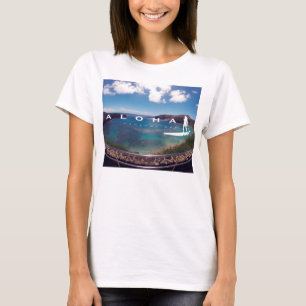Aloha Hawaii östativ som paddlar upp T-shirt
