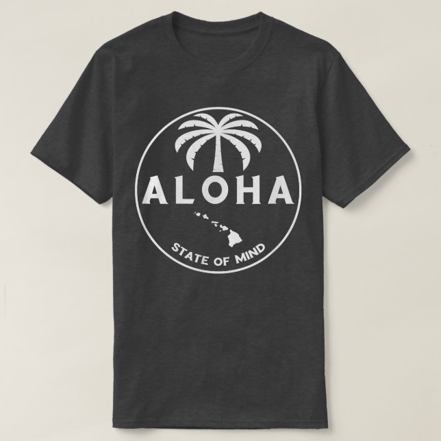 Aloha Hawaii Palm Tree - Feel the Aloha Hawaiian S T Shirt (Design framsida)