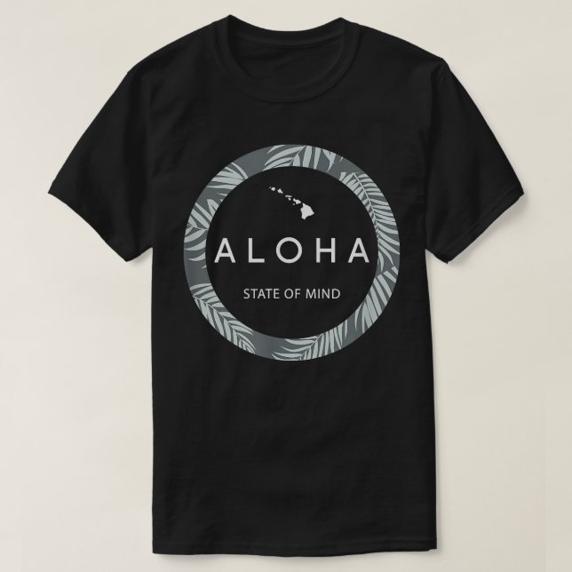 Aloha Hawaii Palmtree  Känn Aloha Hawaiianska Sp T Shirt (Design framsida)