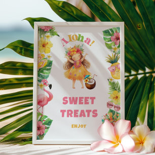 Aloha hawaii party Sötningar och treat Poster