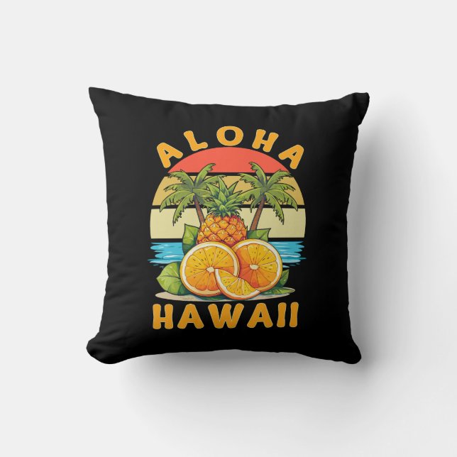 Aloha Hawaii Pineapple Kudde (Framsida)