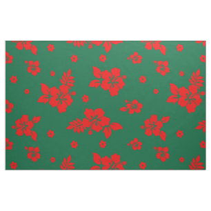 Aloha Hawaii Red på Grönten jul Mönster Tyg