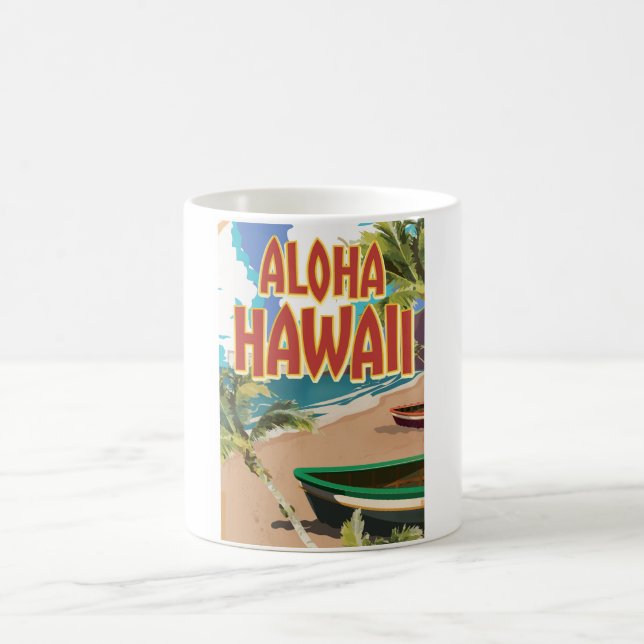 Aloha Hawaii Resaaffisch Kaffemugg (Center)