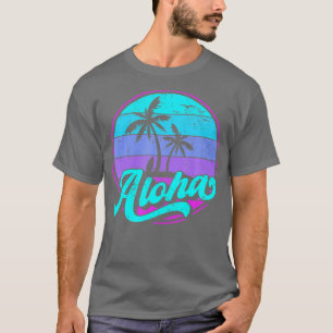 Aloha Hawaii Retro Vintage Sunset T Shirt
