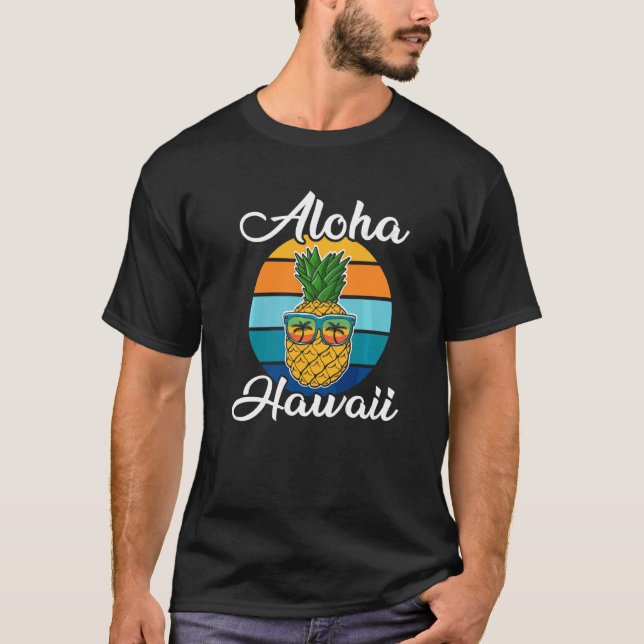 Aloha Hawaii Sommar Vacation T Shirt (Framsida)