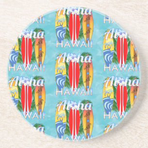Aloha Hawaii Summer Surfboard Underlägg