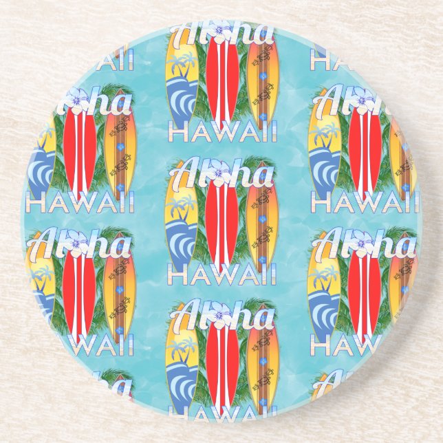 Aloha Hawaii Summer Surfboard Underlägg (Framsidan)