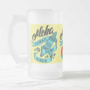 Aloha Hawaii Surfa Rider Thunder_Cove Frostat Ölglas