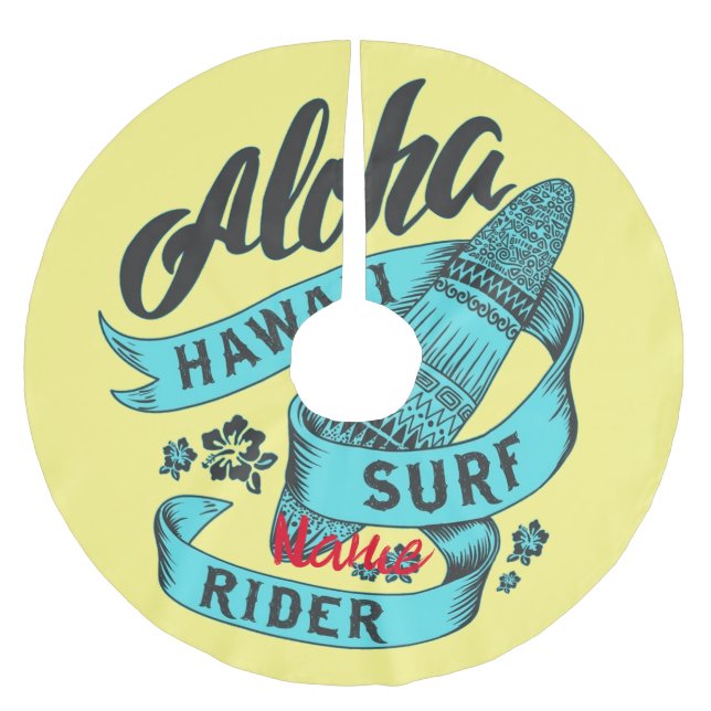 Aloha Hawaii Surfa Rider Thunder_Cove Julgransmatta Borstad Polyester (Framsidan)