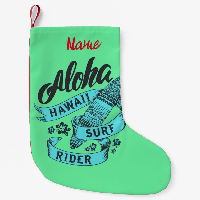 Aloha Hawaii Surfa Rider Thunder_Cove Liten Julstrumpa (Framsidan)