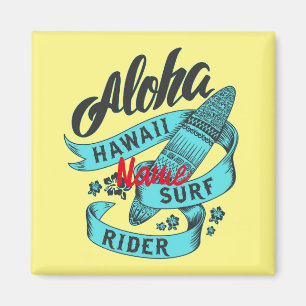 Aloha Hawaii Surfa Rider Thunder_Cove Magnet