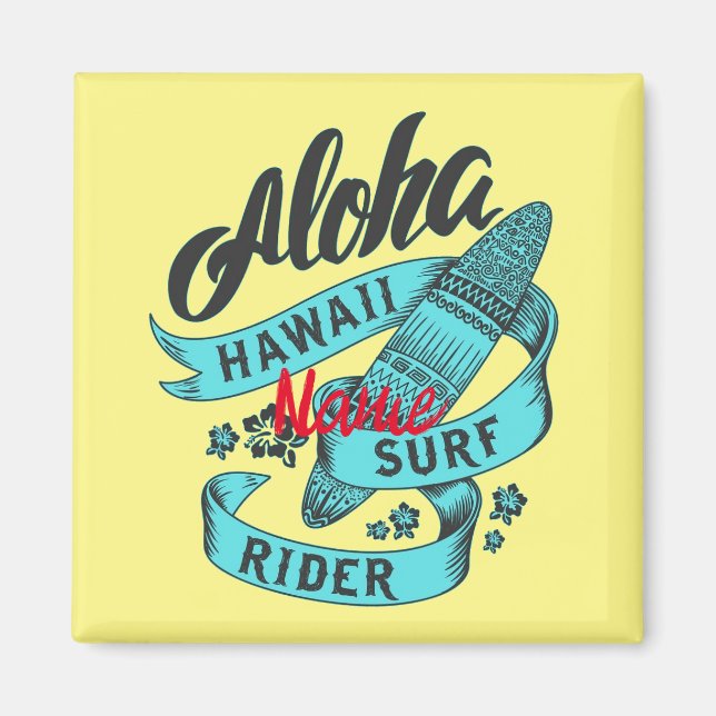 Aloha Hawaii Surfa Rider Thunder_Cove Magnet (Framsidan)