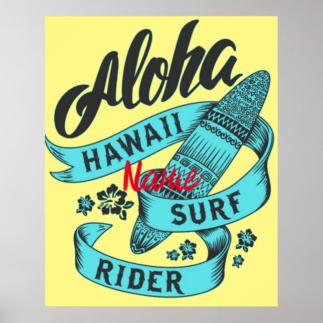 Aloha Hawaii Surfa Rider Thunder_Cove Poster (Framsidan)