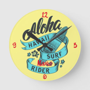 Aloha Hawaii Surfa Rider Thunder_Cove Rund Klocka