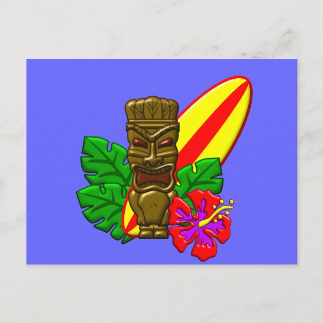 Aloha Hawaii Surfer Vykort (Framsida)