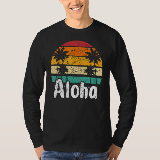 Aloha Hawaii Surfing Retro Sunset 14 T Shirt