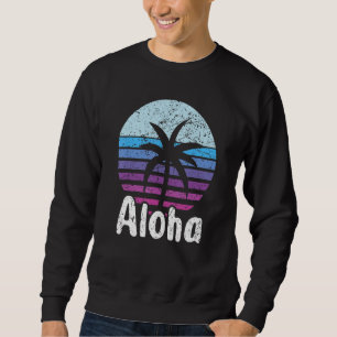 Aloha Hawaii Surfing Retro Sunset 16 Lång Ärmad Tröja
