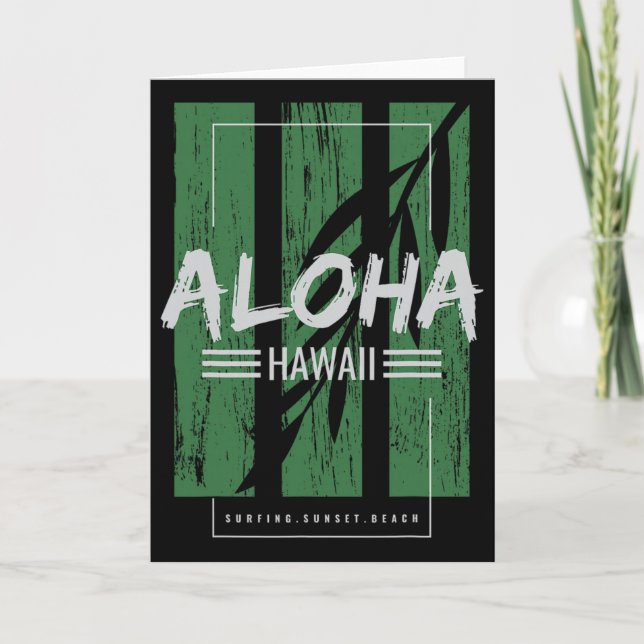 Aloha Hawaii Surfing Sunset Beach  Kort (Framsida)