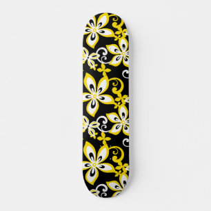 ALOHA HAWAII (SVART/GULT) MINI SKATEBOARD BRÄDA 18,5 CM