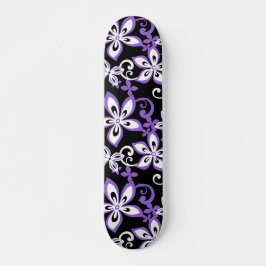ALOHA HAWAII (SVART/LILA) MINI SKATEBOARD BRÄDA 18,5 CM