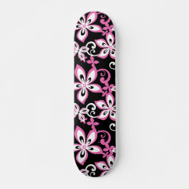 ALOHA HAWAII (SVART/ROSA) MINI SKATEBOARD BRÄDA 18,5 CM