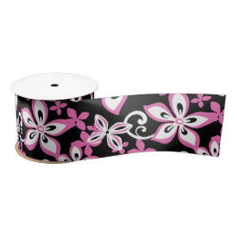 ALOHA HAWAII (SVART/ROSA) SATIN RIBBON