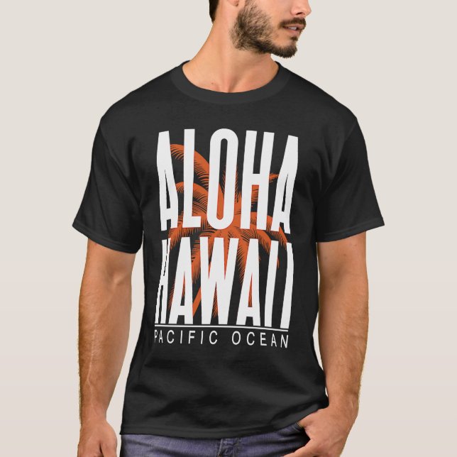 Aloha Hawaii T Shirt (Framsida)