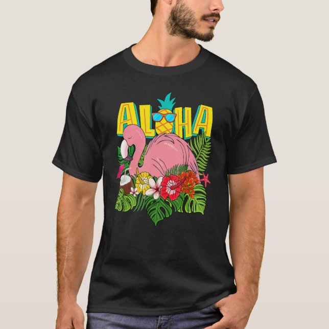 Aloha Hawaii T Shirt Hawaiian Kids Teen Girl Women (Framsida)