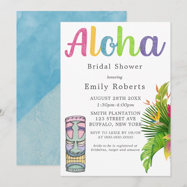 Aloha Hawaii Theme Möhippa (Fram/baksida)