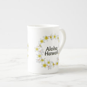 Aloha Hawaii. Traditionellt halsband för hawaians Benporslin Mugg
