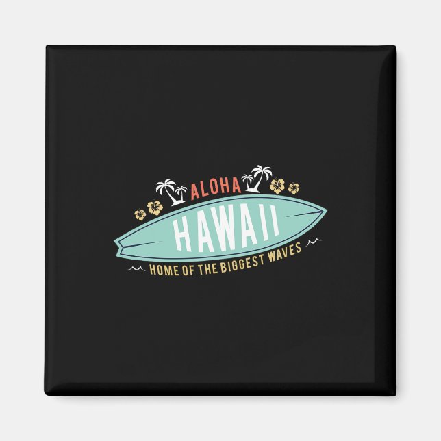 Aloha Hawaii Tröja Surfing Pojkar Present Surfbräd Magnet (Framsidan)