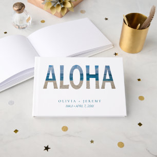 Aloha Hawaii Tropical Beach Wedding Gästböcker