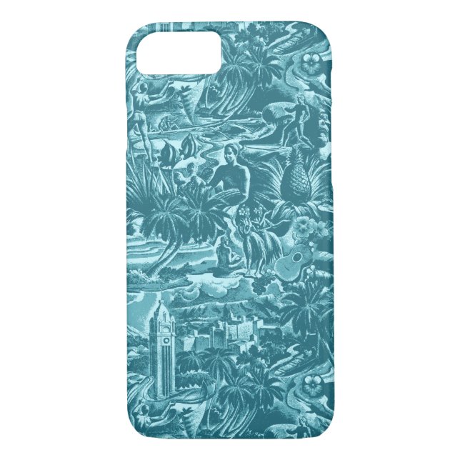 Aloha Hawaii tropiskt sceniskt av Oahu Case-Mate iPhone Skal (Baksida)