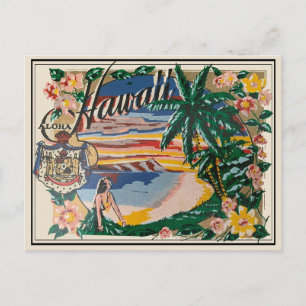 Aloha Hawaii Vintage resor vykort 