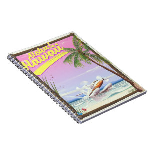 Aloha! Hawaii Vintage stil reseaffisch Anteckningsbok