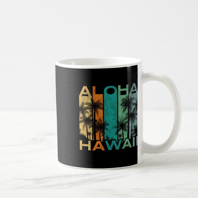 Aloha Hawaii Vintage Surfbräda  Kaffemugg (Höger)