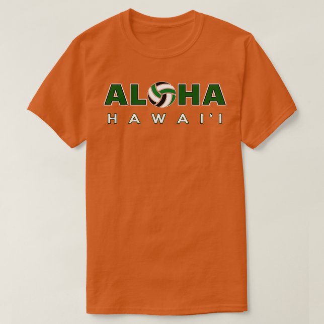 ALOHA Hawaii Volleyball T Shirt (Design framsida)