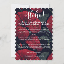 Aloha Hawaiian Bröllop Red Hibiscus