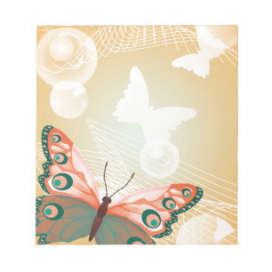 Aloha Hawaiian Butterfly Bröllop Kärlek Art Destin Anteckningsblock