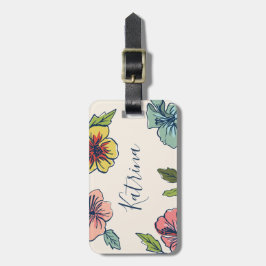 Aloha Hawaiian Flowers Bagagebricka