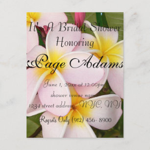 Aloha Hawaiian Frangipani Blommar Möhippa Inbjudningar